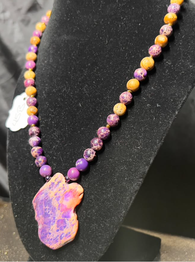 Purple Jasper w/ Woodline Jasper